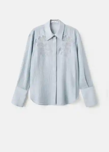 Blusa Miranda Azul Talla S Mujer Mango