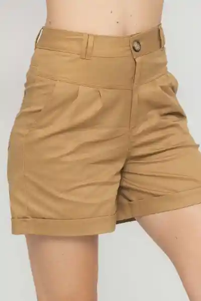 Short Analia Mielero Color Amarillo Ocre Talla 8 Ragged