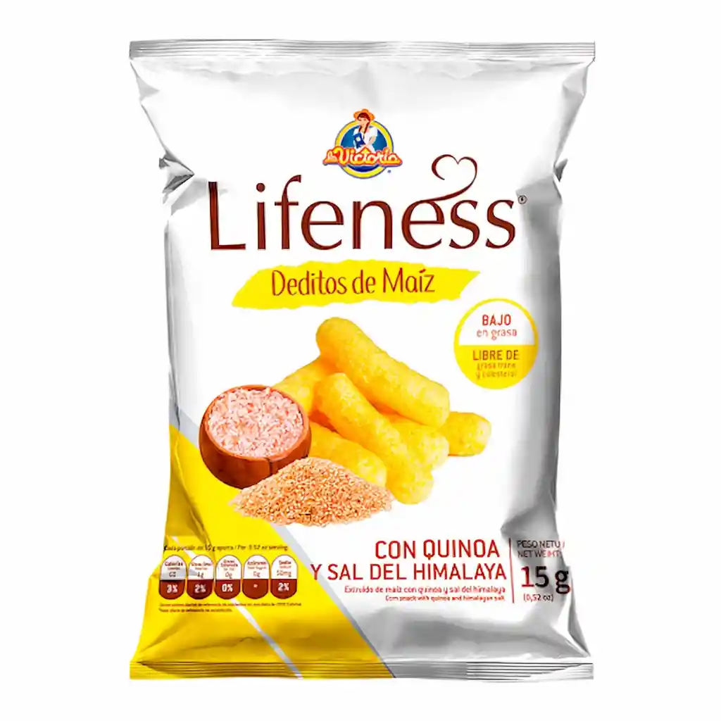 Quinua Vicky Snack Pasabocas Dedito De Maíz Con Sal De Himalaya
