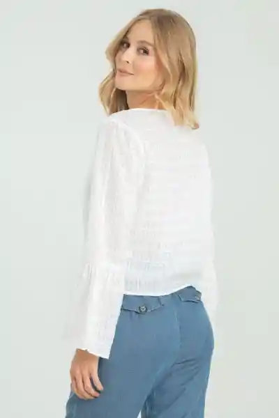 Blusa Summer Color Blanco Crudo Talla XS Ragged