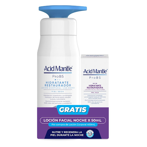 Hidratante Corporal Acidmantle Pro B5 X 400 Ml + Loción Facial Acid Mantle Noche