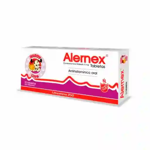 Alernex Clorfeniramina Maleato (5 mg) Antihistamínico Uso Veterinario