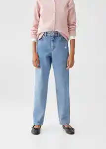 Jean Mom Tejano Medio Talla 10 Niña Mango