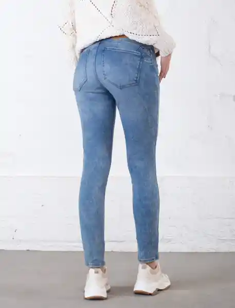 Jean Push Up Tono Medio Azul Índigo Medio Talla 6 Mujer Naf Naf