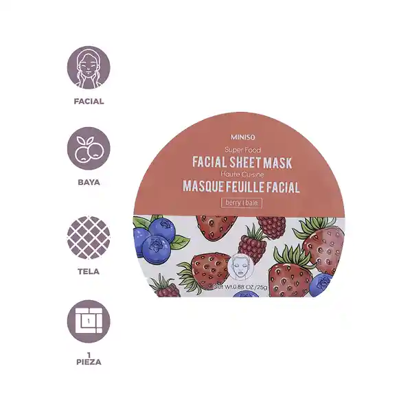 Mascarilla Facial Super Food Baya Miniso