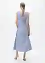 Vestido Prima Azul Talla L Mujer Mango