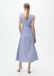 Vestido Prima Azul Talla L Mujer Mango