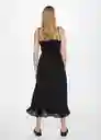 Vestido Elena Negro Talla M Mujer Mango