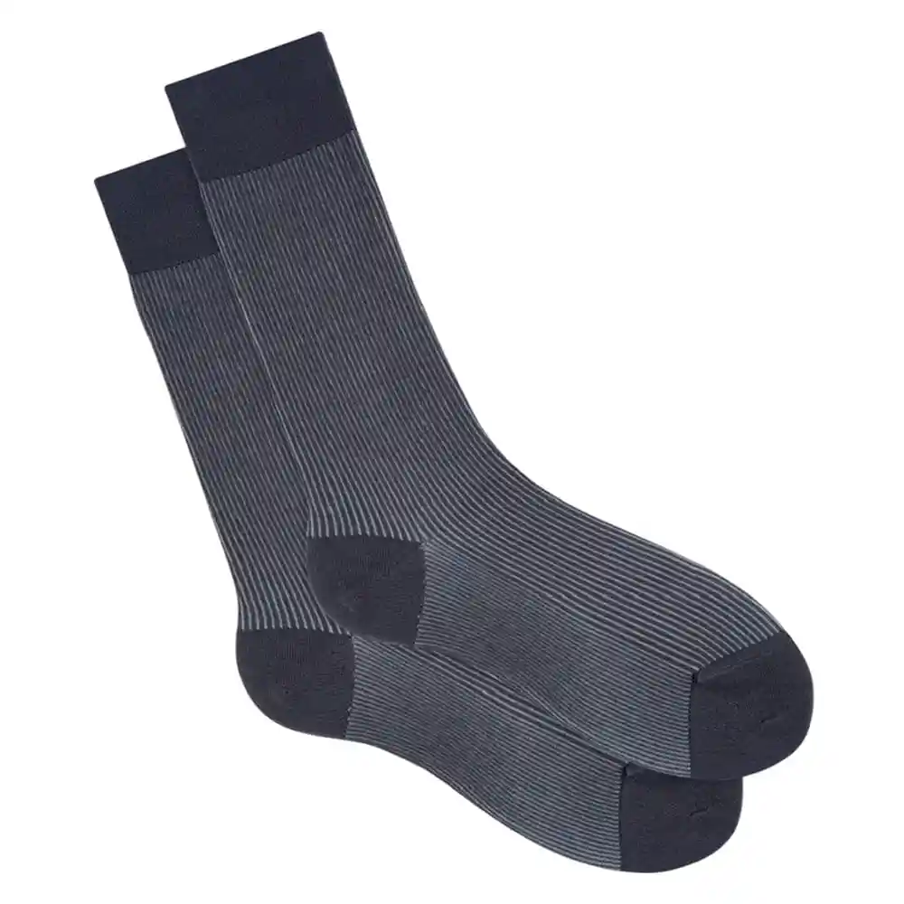 Medias Formales Largo Masculino Zewe Punto Blanco