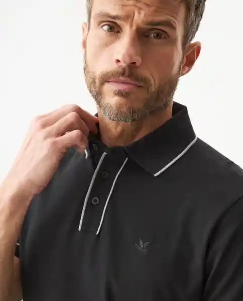 Camiseta Details Contrats Polo Negro Noche T L Chevignon