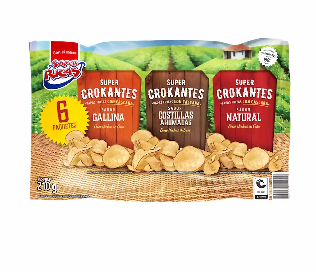 Super Ricas Mix de Papas Crokantes en  Sabores Surtidos