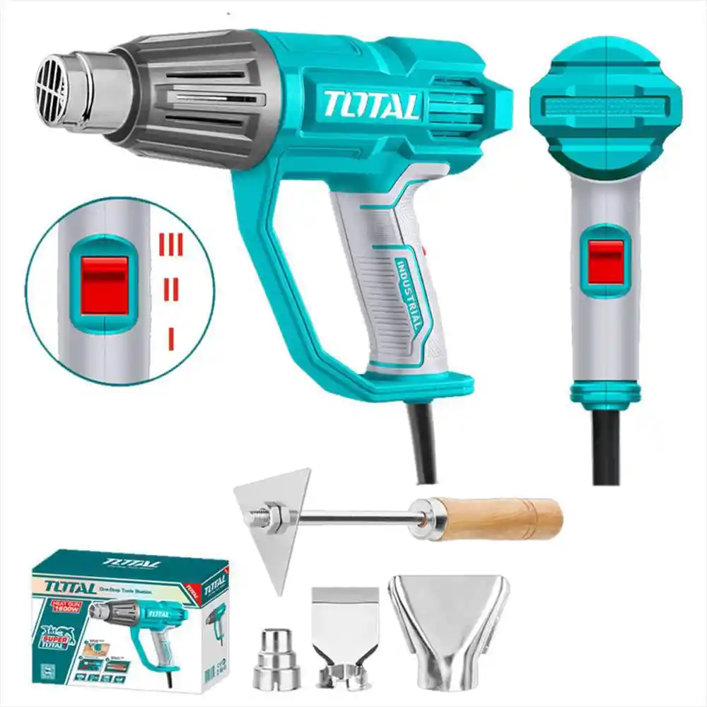 Pistola de Calor Profesional 1600 W +4 Accesorios Total