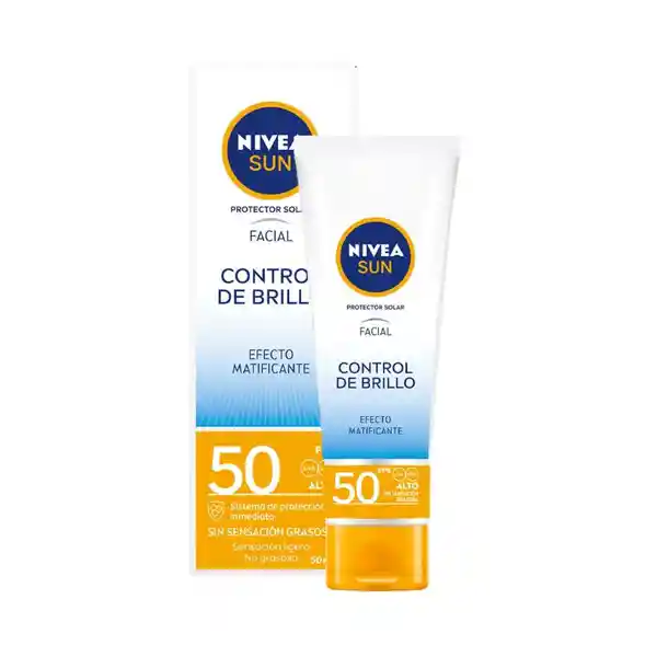 Nivea Sun Protector Solar Control Brillo Matificante 50 Fps
