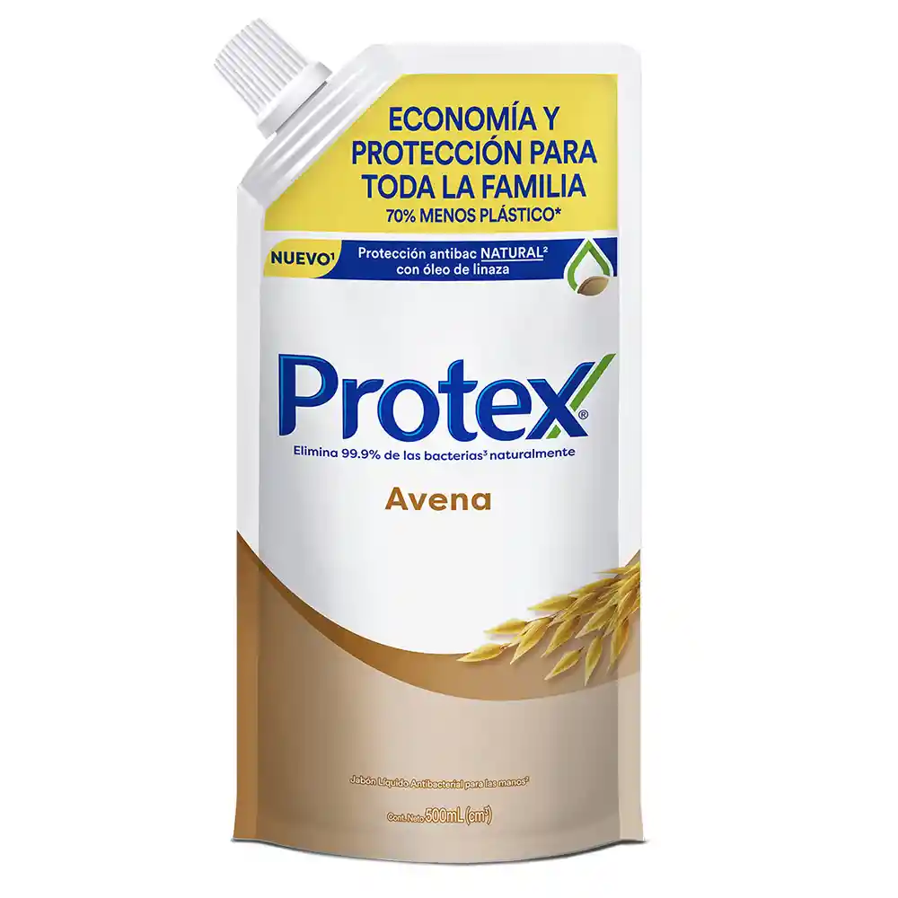 Jabon Liquido Manos Protex Avena 500ml