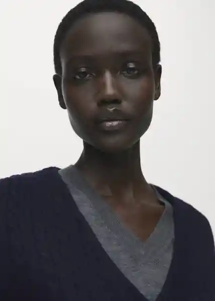 Cárdigan Marine Navy Talla M Mujer Mango