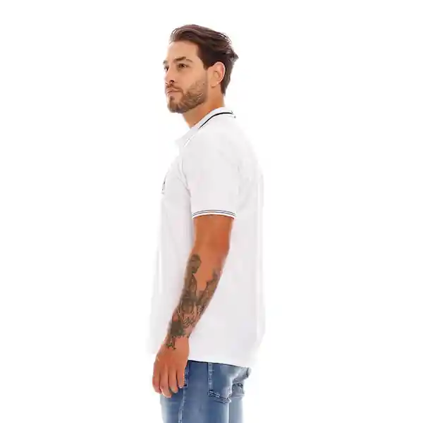 Pilatos Camiseta Polo Manga Corta Blanco Talla M