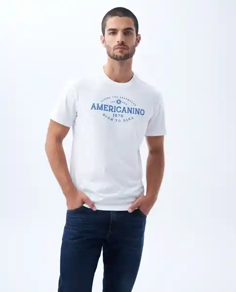 Camiseta Hombre Blanco Talla S 842F001 Americanino