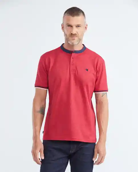 Camiseta Polo Neru Neck Rojo Chili Oscuro Talla S Chevignon