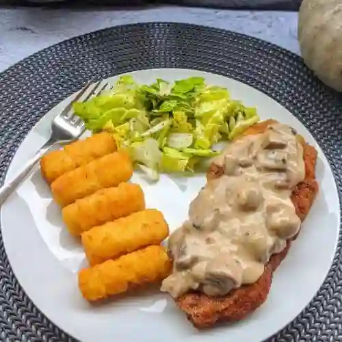 Trucha en Salsa de Champiñones