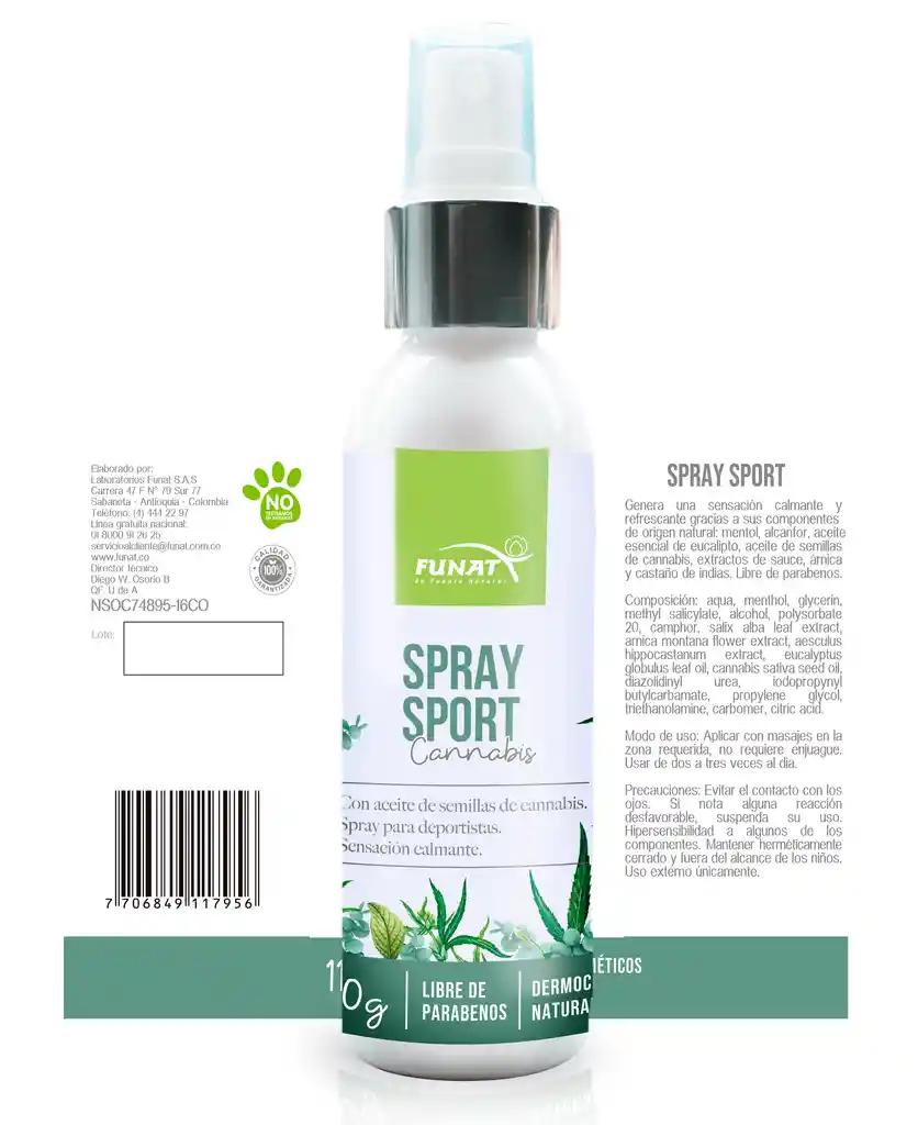 Funat Spray Sport Con Cannabis