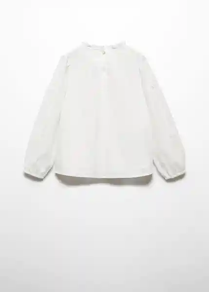 Blusa Tania Niñas Off White Talla 7 Mango