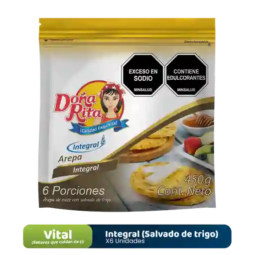 Doña Rita Arepa Integral con Fibra