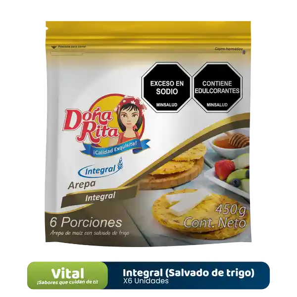 Doña Rita Arepa Integral con Fibra