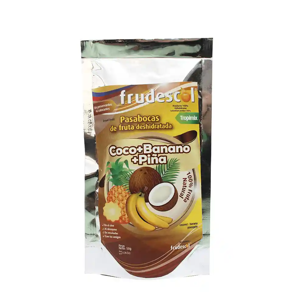 Frudescol Pasabocas de Frutas Deshidratadas  Coco+Babano+Piña