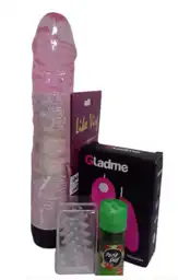 Kit Sexual Vibrador Consolador Lubricante Masajeador