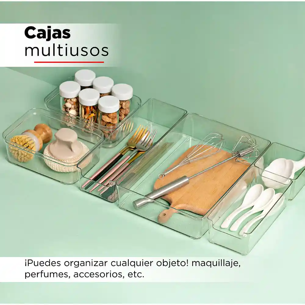 Miniso Set de Organizadores de Plástico Transparente