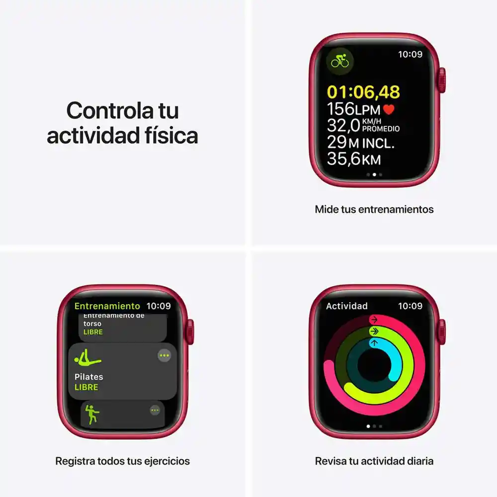 Apple Reloj Serie 7 Correa Deportiva Roja