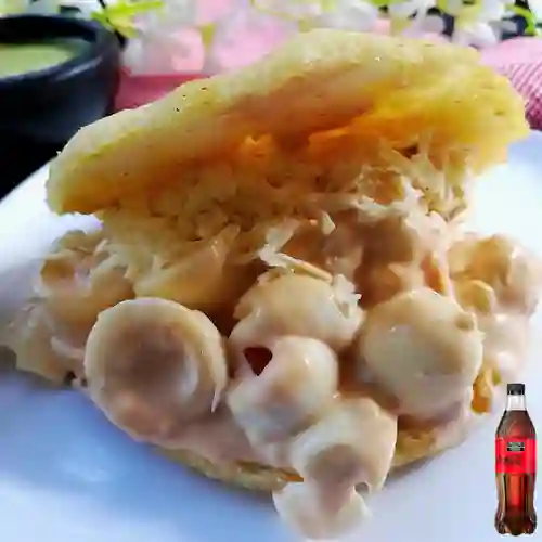 Combo Arepa Huevos de Codorniz + Coca-cola Zero 500 ml