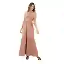 Vestido Largo María Beige Talla L