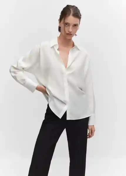 Camisa Lima Offwhite Talla XS Mujer Mango