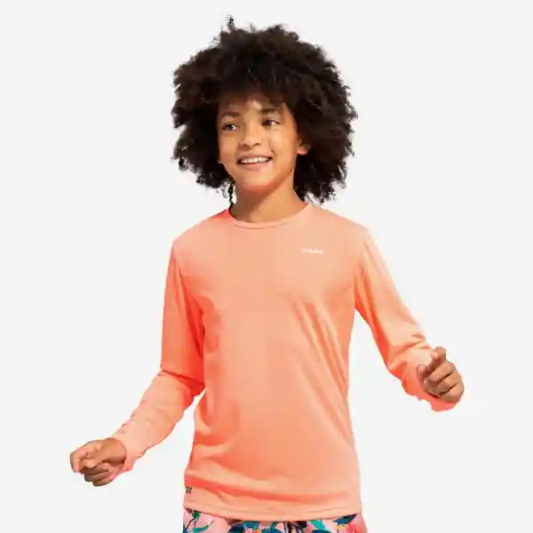 Olaian Camiseta de Protección Solar Manga Larga Para Niños Coral