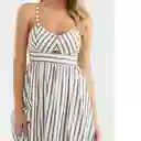 Vestido Longstripes Dress Crudo Coxal Claro Talla S Chevignon