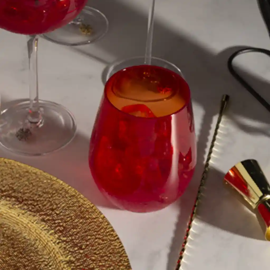 Ambiente Gourmet Set Vaso Gala Rojo Capacidad 670 mL