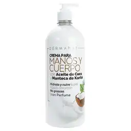 Dermanat Crema para Manos y Cuerpo con Aceite de Coco y Karité