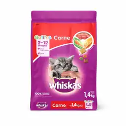 Whiskas alimento para gatito carne 1.4 Kg