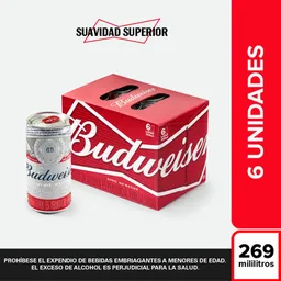 Cerveza Budweiser - Lata 269 ml x6