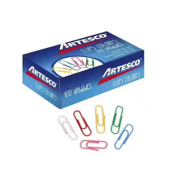 Gancho Clip De Colores Artesco * 100 Und