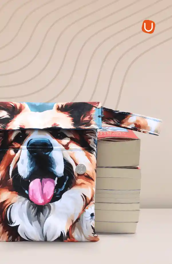Funda Gold Para Libros Perro
