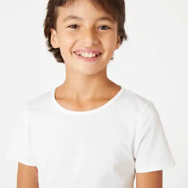 Domyos Camiseta Algodón Básica Niño Blanca Talla 12A