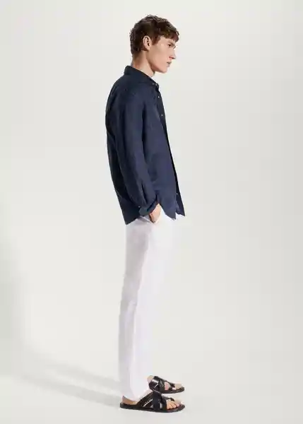 Camisa Parrot Marino Talla XXL Hombre Mango