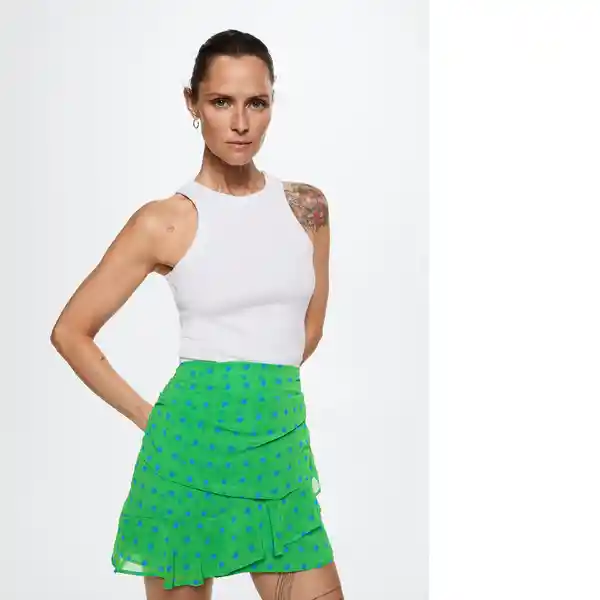 Falda Thalia Verde Talla M Mujer Mango