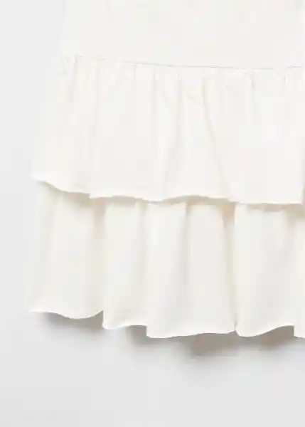 Falda Mini Off-White Talla 22 Niña Mango