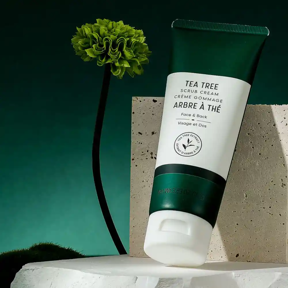 Miniso Crema Exfoliante Para Espalda y Cara Tea Tree