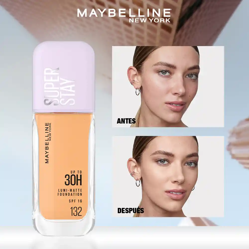 Base Líquida Maybelline Superstay Lumi Matte 132 x 35 ml