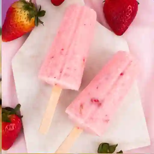 Paleta turrón fresa