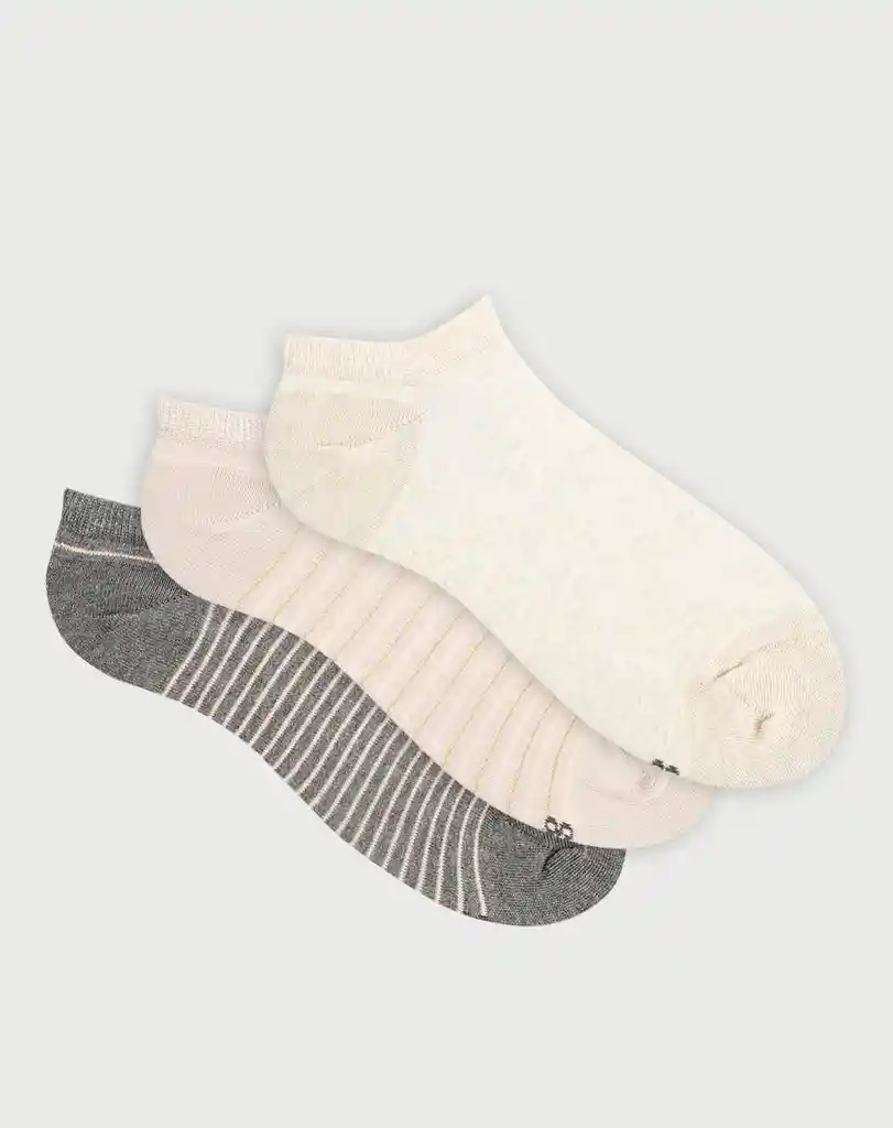 Media Tobillera Femenino Famela X3 Gef Talla 9-11